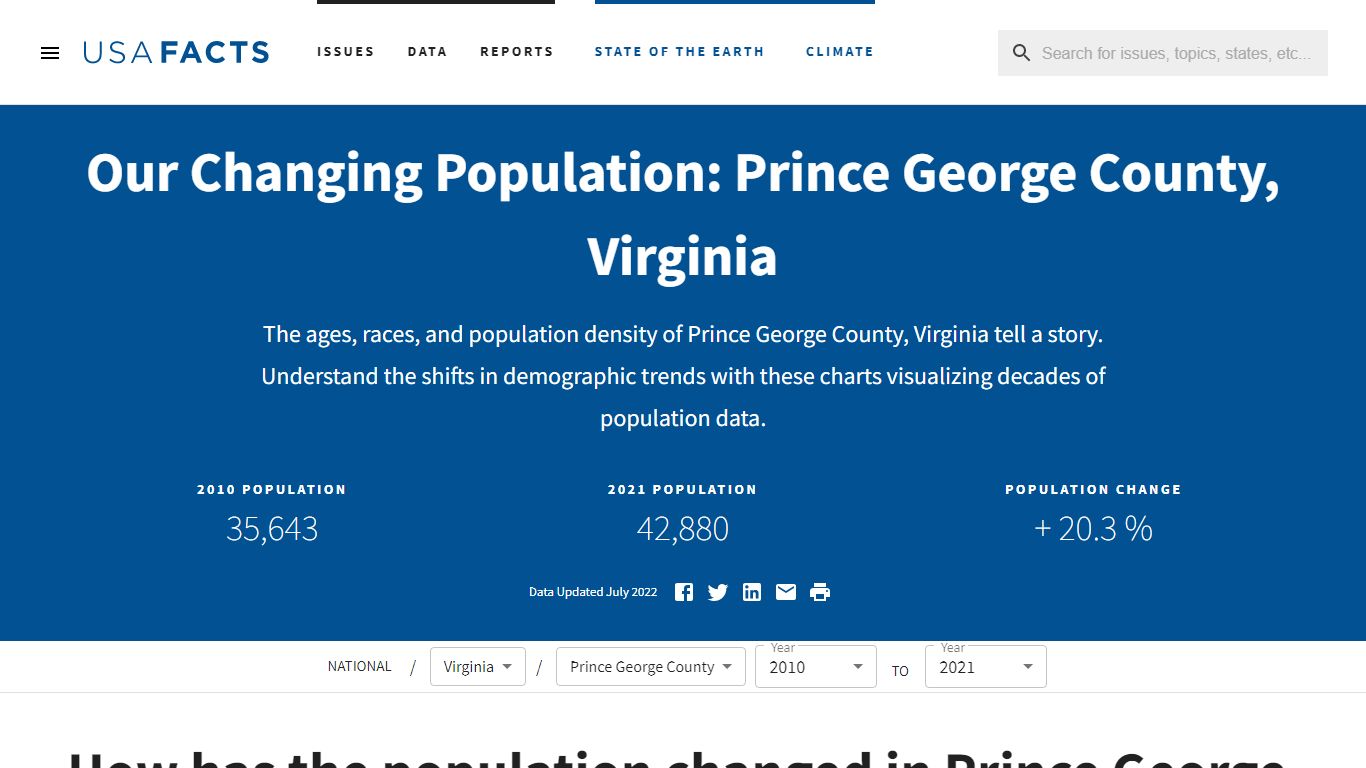 Prince George County, VA population by year, race, & more